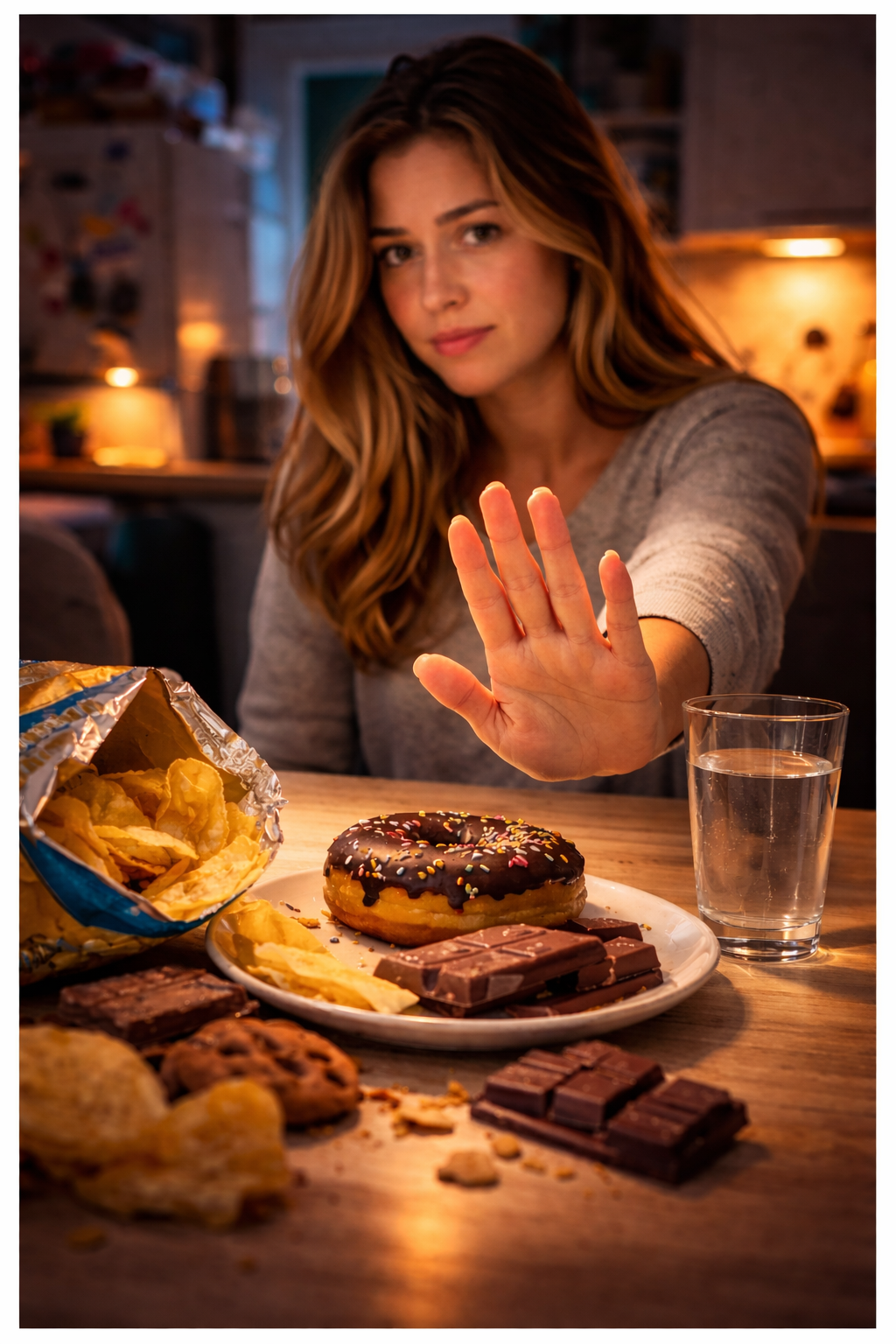 Mujer sorprendida mostrando pantalones flojos por pérdida de peso